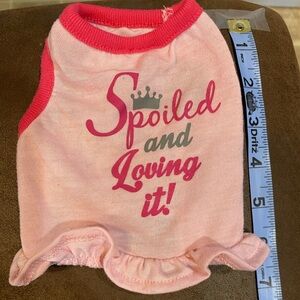 Pink Dog Shirt with Crown Print